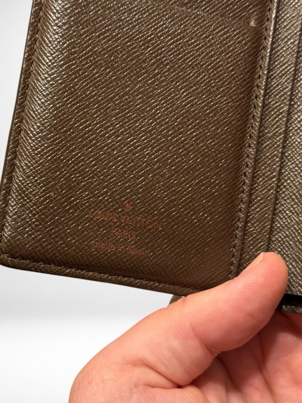 Louis Vuitton Authentic Damier Ebene French Purse Bifold Wallet Kiss Lock Brown - Picture 12 of 16